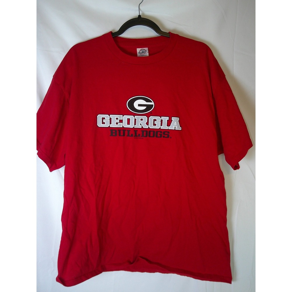 Delta Pro Weight Mens Georgia Bulldogs T-Shirt Red NCAA Collegiate Logo XL‎